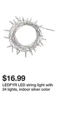IKEA LEDFYR LED string light with 24 lights, indoor silver color offer