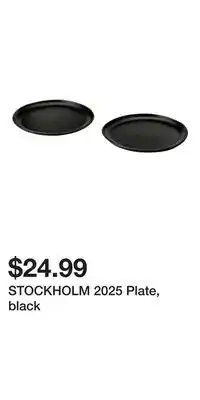 IKEA STOCKHOLM 2025 Plate, black offer