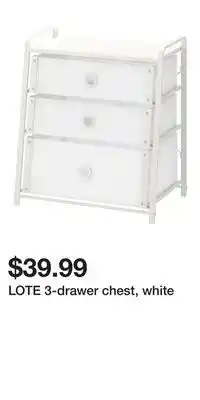 IKEA LOTE 3-drawer chest, white offer