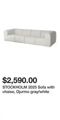 IKEA STOCKHOLM 2025 Sofa with chaise, Djurmo gray/white offer