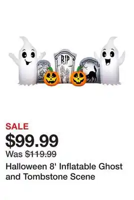TSC Stores Halloween 8' Inflatable Ghost and Tombstone Scene offer