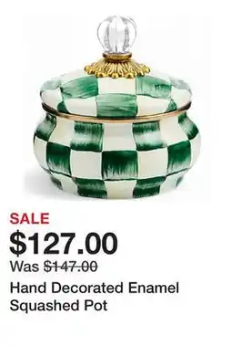 TSC Stores Hand Decorated Enamel Squashed Pot offer