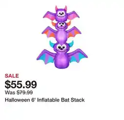 TSC Stores Halloween 6' Inflatable Bat Stack offer