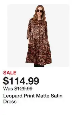 TSC Stores Leopard Print Matte Satin Dress offer
