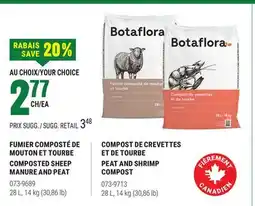 BMR FUMIER COMPOSTÉ DE MOUTON ET TOURBE offer