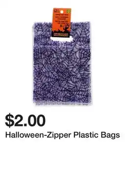 Dollarama Halloween-Zipper Plastic Bags offer