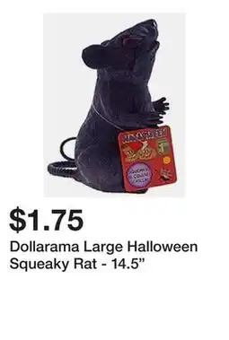 Dollarama Dollarama Large Halloween Squeaky Rat - 14.5 offer