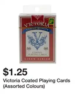 Dollarama Victoria Coated Playing Cards (Assorted Colours) offer