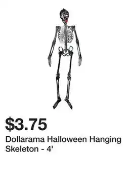 Dollarama Dollarama Halloween Hanging Skeleton - 4' offer
