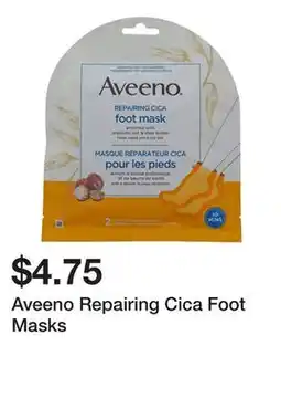 Dollarama Aveeno Repairing Cica Foot Masks offer