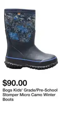 Sport Chek Bogs Kids' Grade/Pre-School Stomper Micro Camo Winter Boots offer
