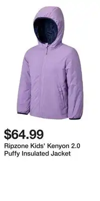 Sport Chek Ripzone Kids' Kenyon 2.0 Puffy Insulated Jacket offer