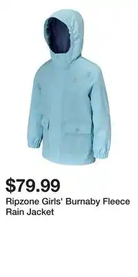Sport Chek Ripzone Girls' Burnaby Fleece Rain Jacket offer