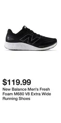 Sport Chek New Balance Men's Fresh Foam M680 V8 Extra Wide Running Shoes offer
