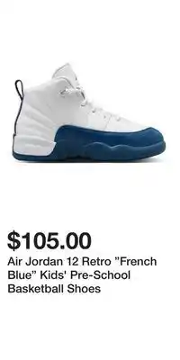 Sport Chek Air Jordan 12 Retro French Blue Kids' Pre-School Basketball Shoes offer