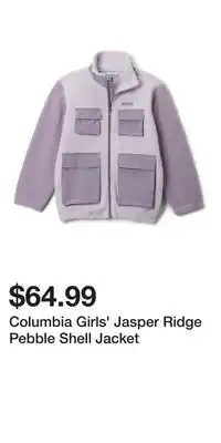 Sport Chek Columbia Girls' Jasper Ridge Pebble Shell Jacket offer