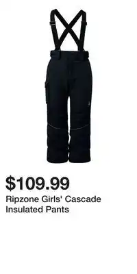 Sport Chek Ripzone Girls' Cascade Insulated Pants offer