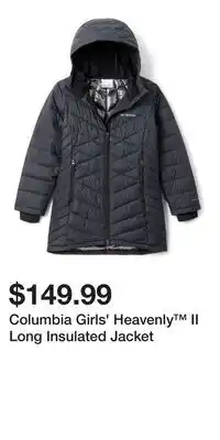 Sport Chek Columbia Girls' Heavenly II Long Insulated Jacket offer