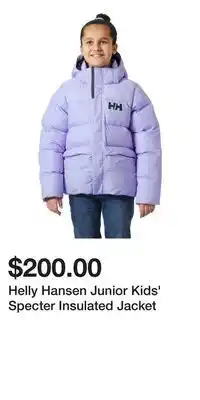 Sport Chek Helly Hansen Junior Kids' Specter Insulated Jacket offer