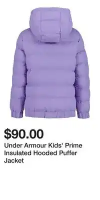 Sport Chek Under Armour Kids' Prime Insulated Hooded Puffer Jacket offer
