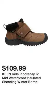 Sport Chek KEEN Kids' Kootenay IV Mid Waterproof Insulated Shearling Winter Boots offer