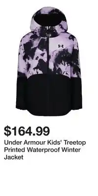 Sport Chek Under Armour Kids' Treetop Printed Waterproof Winter Jacket offer