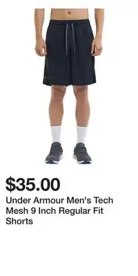 Sport Chek Under Armour Men's Tech Mesh 9 Inch Regular Fit Shorts offer