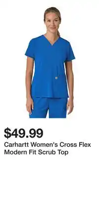 Mark's Carhartt Women's Cross Flex Modern Fit Scrub Top offer