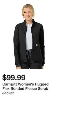 Mark's Carhartt Women's Rugged Flex Bonded Fleece Scrub Jacket offer