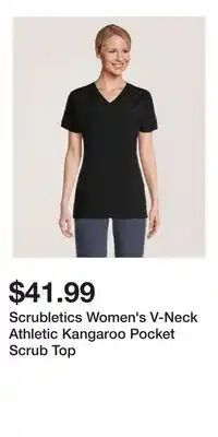Mark's Scrubletics Women's V-Neck Athletic Kangaroo Pocket Scrub Top offer