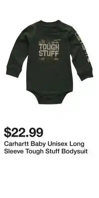 Mark's Carhartt Baby Unisex Long Sleeve Tough Stuff Bodysuit offer