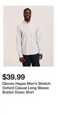 Mark's Denver Hayes Men's Stretch Oxford Casual Long Sleeve Button Down Shirt offer