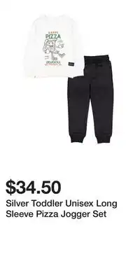 Mark's Silver Toddler Unisex Long Sleeve Pizza Jogger Set offer