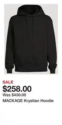 Holt Renfrew MACKAGE Krystian Hoodie offer