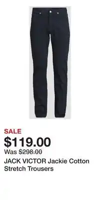 Holt Renfrew JACK VICTOR Jackie Cotton Stretch Trousers offer