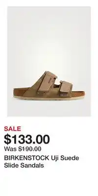 Holt Renfrew BIRKENSTOCK Uji Suede Slide Sandals offer
