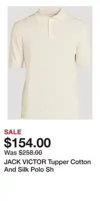 Holt Renfrew JACK VICTOR Tupper Cotton And Silk Polo Sh offer