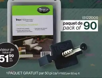 Patrick Morin TREX Pack of 90 Fasteners offer
