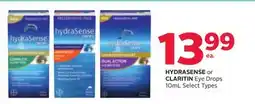 Rexall HYDRASENSE or CLARITIN Eye Drops offer
