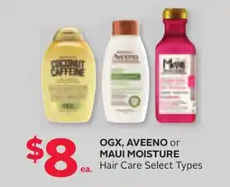 Rexall OGX, AVEENO or MAUI MOISTURE Hair Care offer
