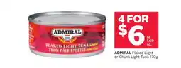 Rexall ADMIRAL Flaked Light or Chunk Light Tuna offer