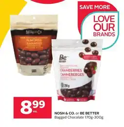 Rexall NOSH & CO. or BE BETTER Bagged Chocolate offer