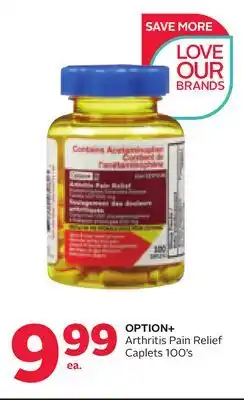 Rexall OPTION+ Arthritis Pain Relief Caplets offer