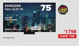 Visions Electronics SAMSUNG 75 144Hz PANEL QN80F 4K Smart TV offer