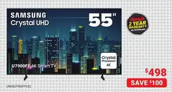 Visions Electronics Samsung 55 U7900FF 4K Smart TV offer