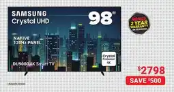 Visions Electronics 98 SAMSUNG Crystal UHD NATIVE 120Hz PANEL offer