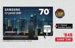 Visions Electronics SAMSUNG 70 Crystal UHD 4K Smart TV offer
