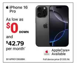Visions Electronics iPhone 16 Pro AppleCare + offer