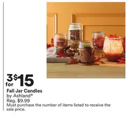 Michaels Fall Jar Candles by Ashland offer
