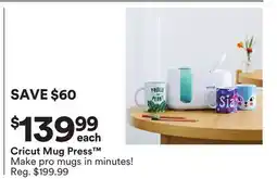 Michaels Cricut mug press offer